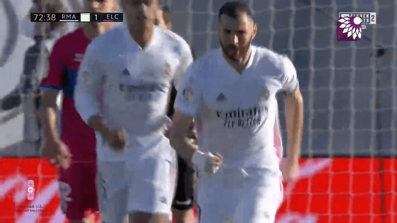 شاهد هدف التعادل (1 – 1) لصالح  ريال مدريد في شباك إلتشي