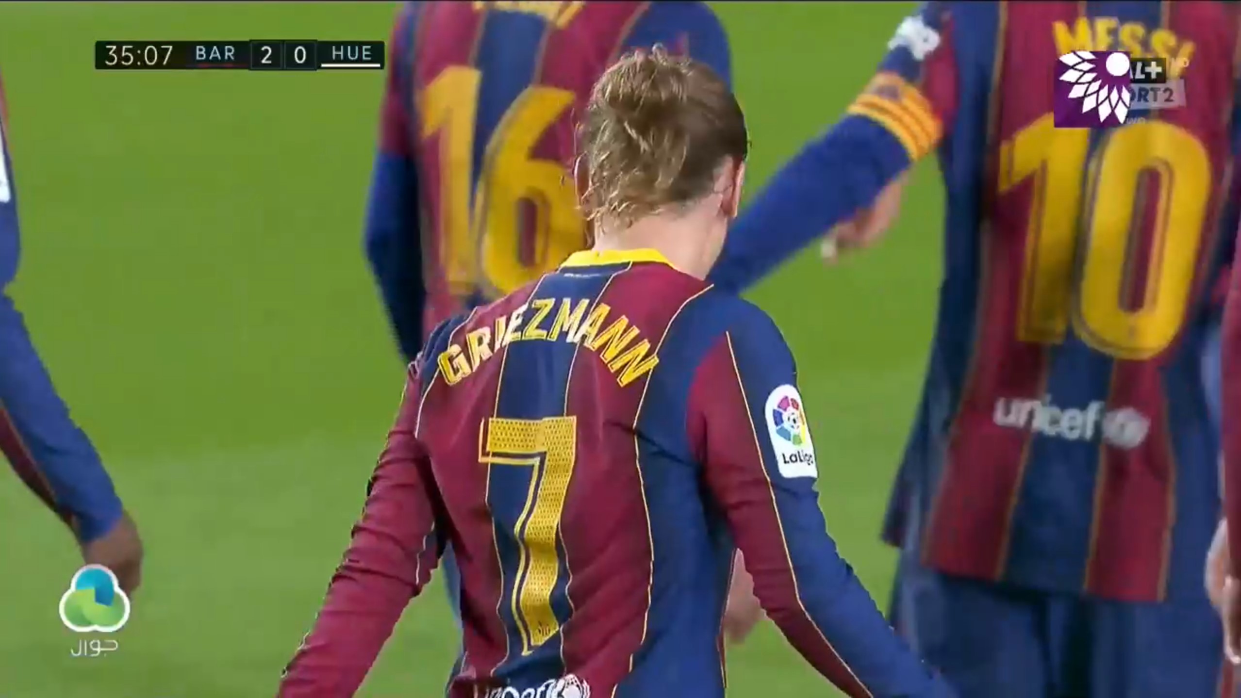 شاهد الهدف الثاني (2 – 0) لصالح برشلونة في شباك هويسكا