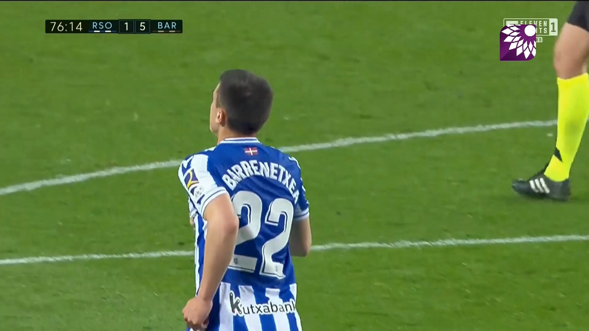 شاهد الهدف الاول ( 5-1 ) لصالح ريال سوسيداد في شباك برشلونة