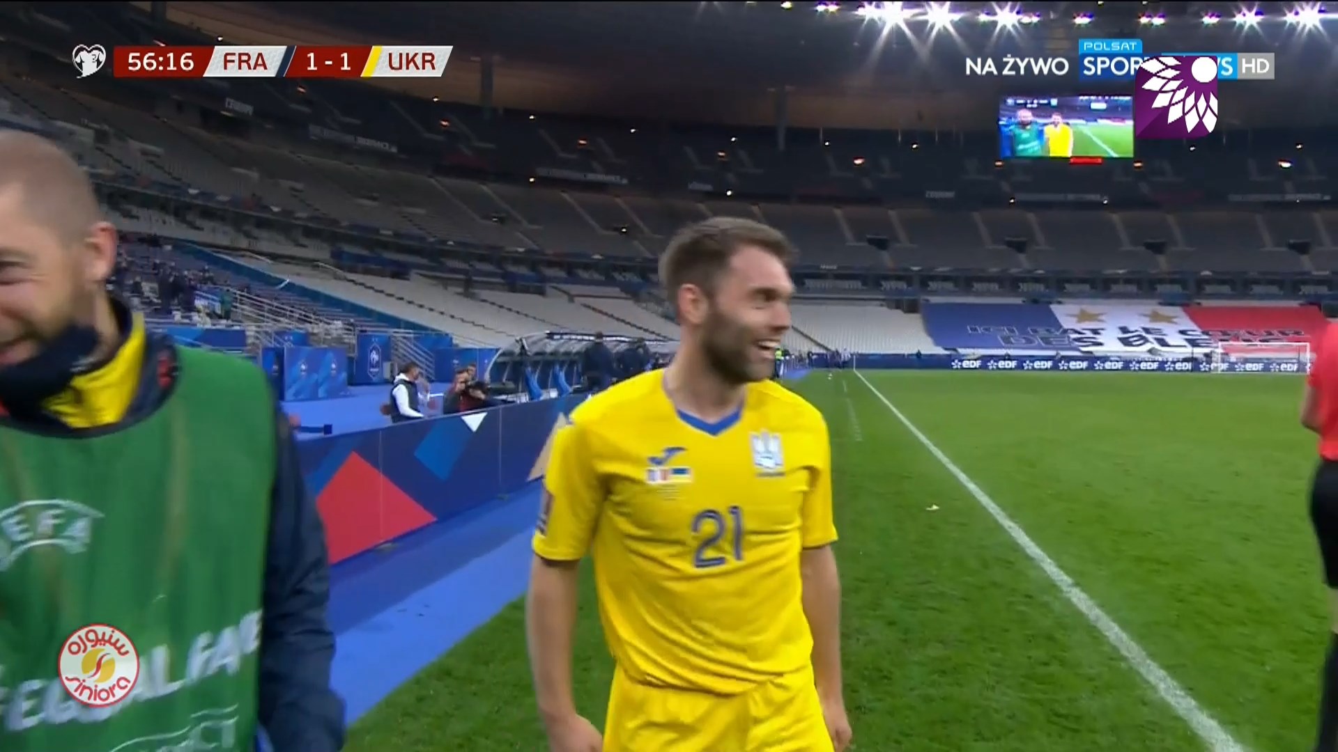 شاهد هدف التعادل ( 1-1 ) لصالح اوكرانيا في شباك فرنسا