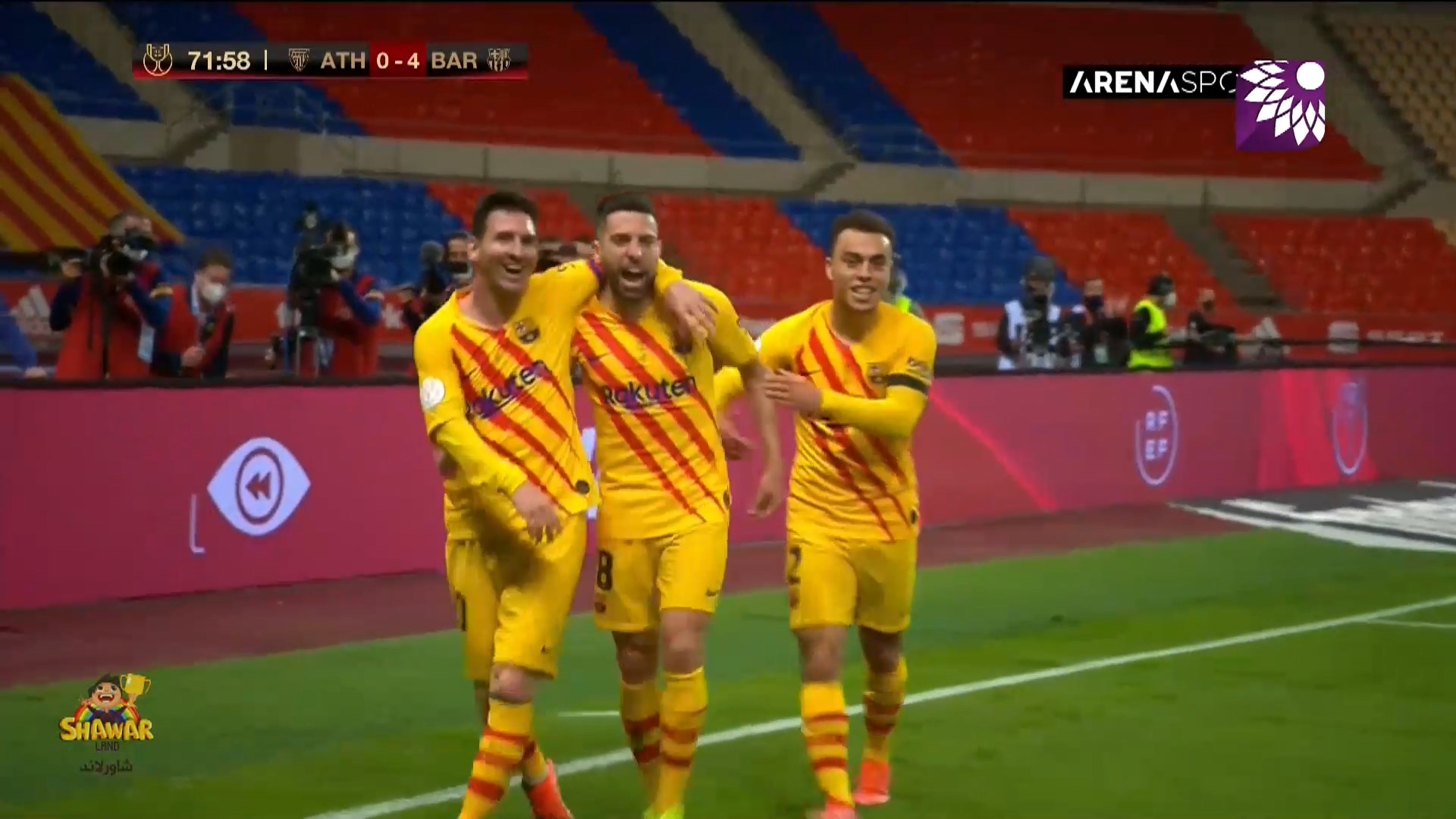 شاهد الهدف الرابع (4-0 ) لصالح برشلونة في شباك اتلتيك بلباو