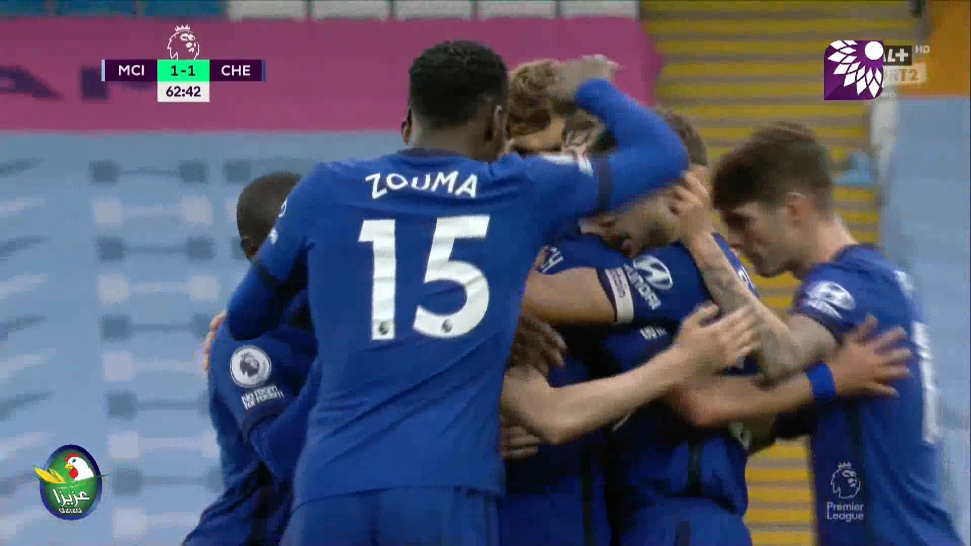 شاهد هدف التعادل ( 1-1 ) لصالح تشيلسي في شباك مانشستر سيتي
