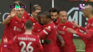شاهد الهدف الاول ( 1-0 ) لصالح ليفربول في شباك كريستال بالاس