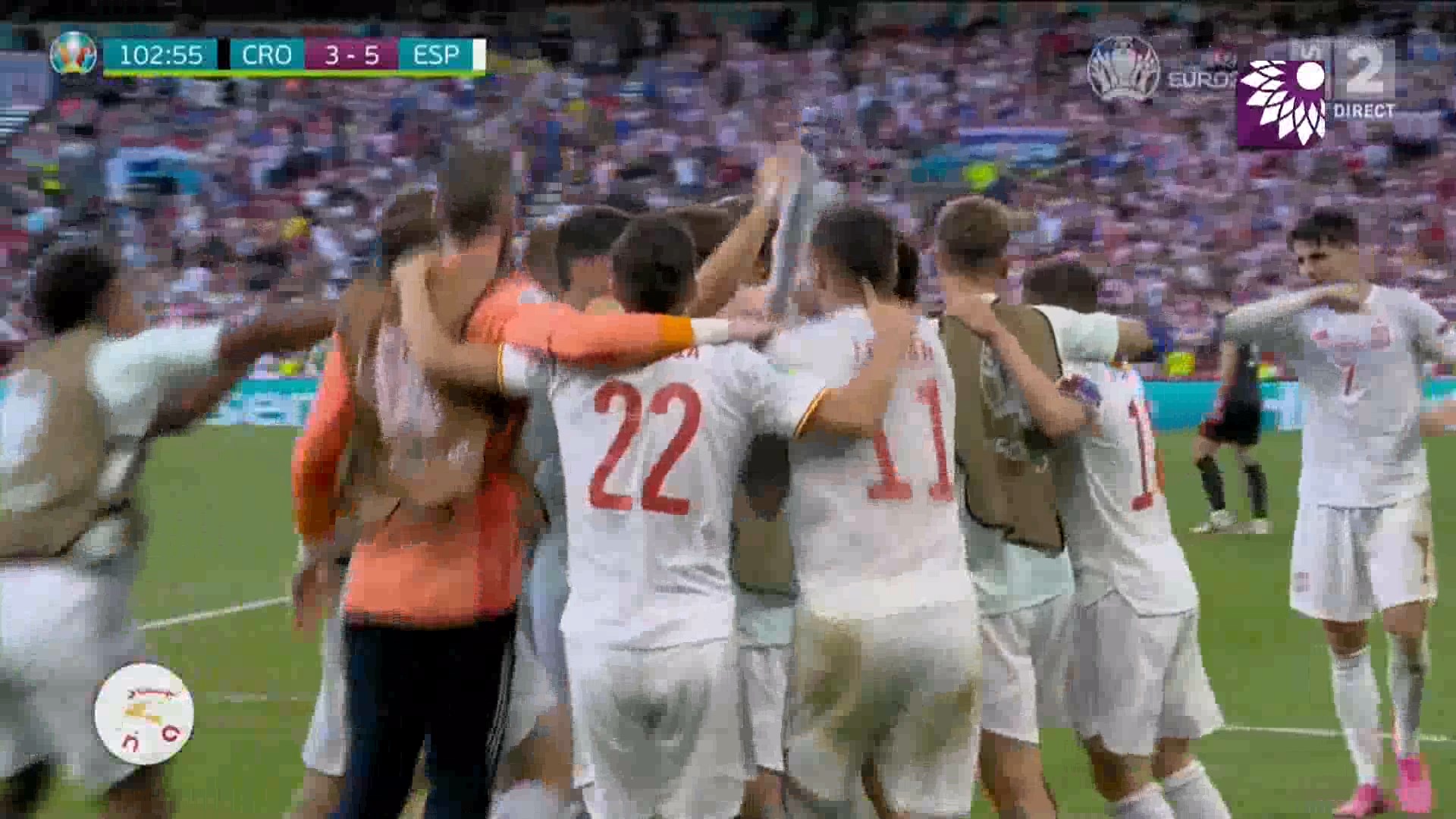 شاهد الهدف الخامس (5 – 3) لصالح اسبانيا في شباك كرواتيا