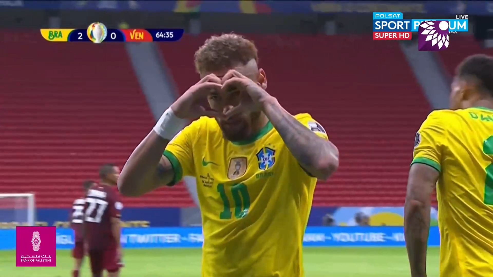 شاهد الهدف الثاني ( 2-0 ) لصالح البرازيل في شباك فنزويلا