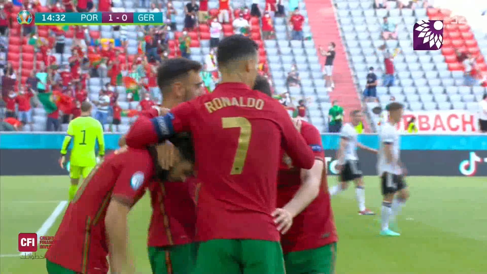 شاهد الهدف الاول (1-0) لصالح البرتغال في شباك المانيا