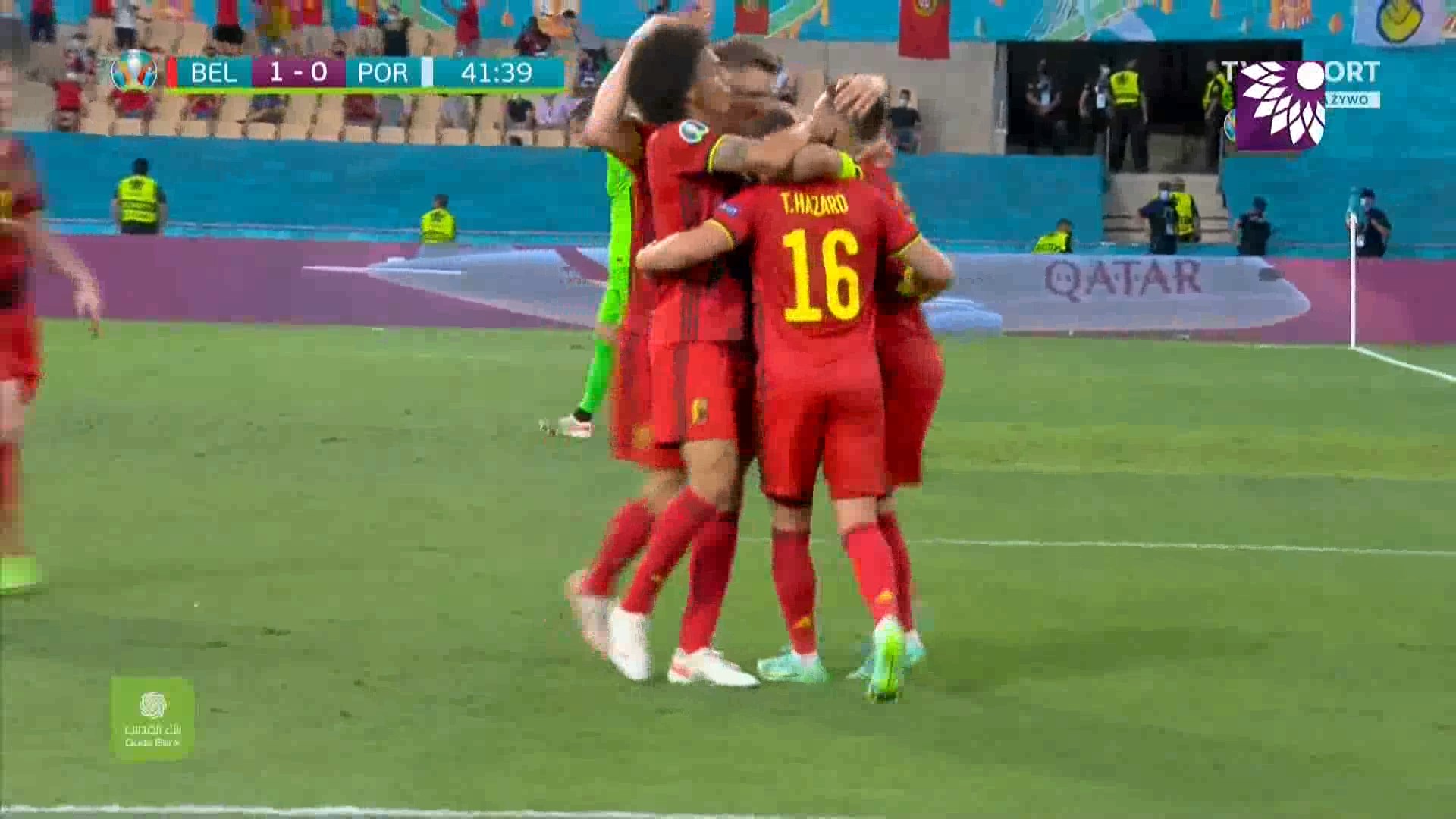 شاهد الهدف الاول (1-0 ) لصالح بلجيكا في شباك البرتغال