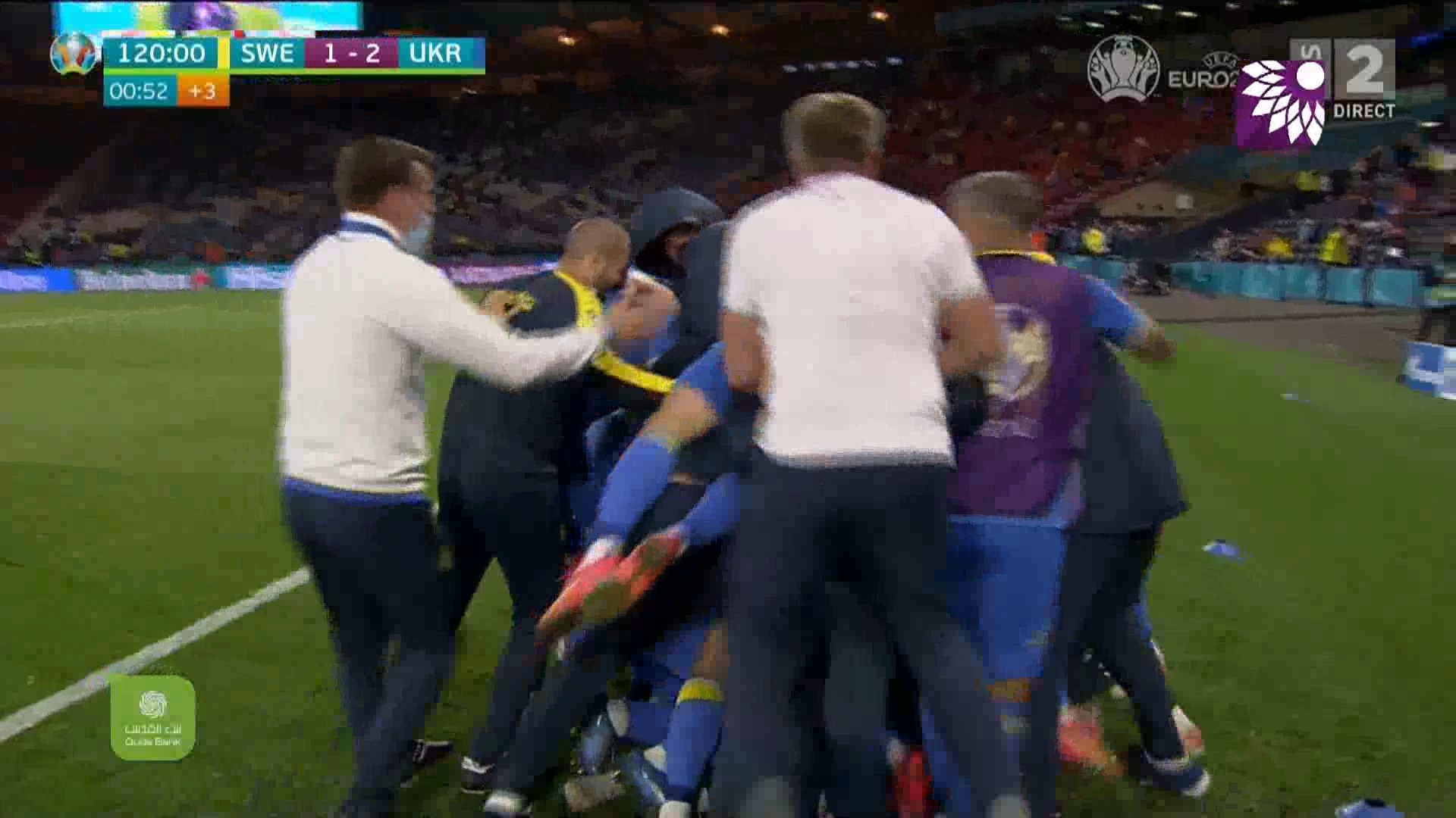 شاهد الهدف الثاني (2-1 ) لصالح اوكرانيا في شباك السويد