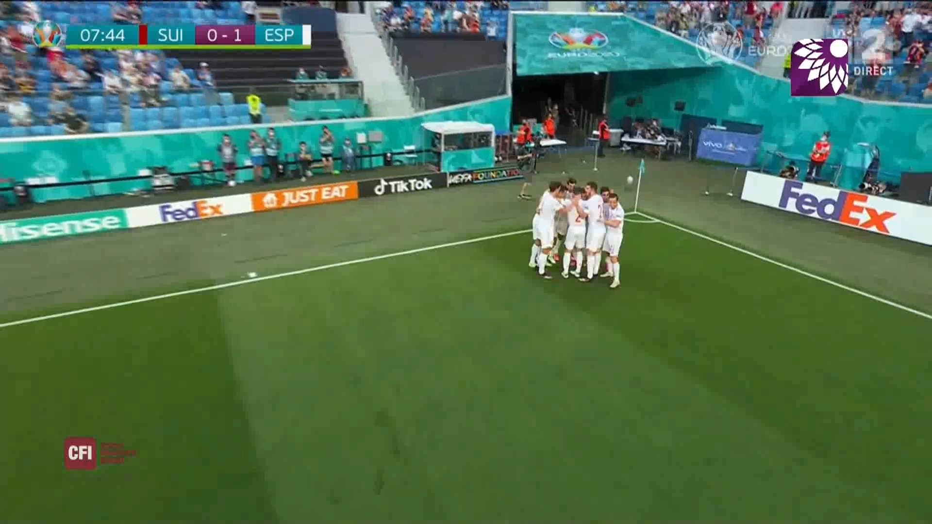 شاهد الهدف الاول ( 1-0 ) لصالح اسبانيا في شباك سويسرا