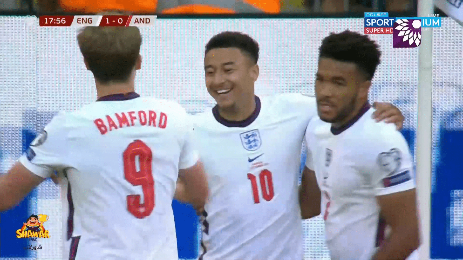 شاهد الهدف الاول (1-0) لصالح انجلترا في شباك أندورا