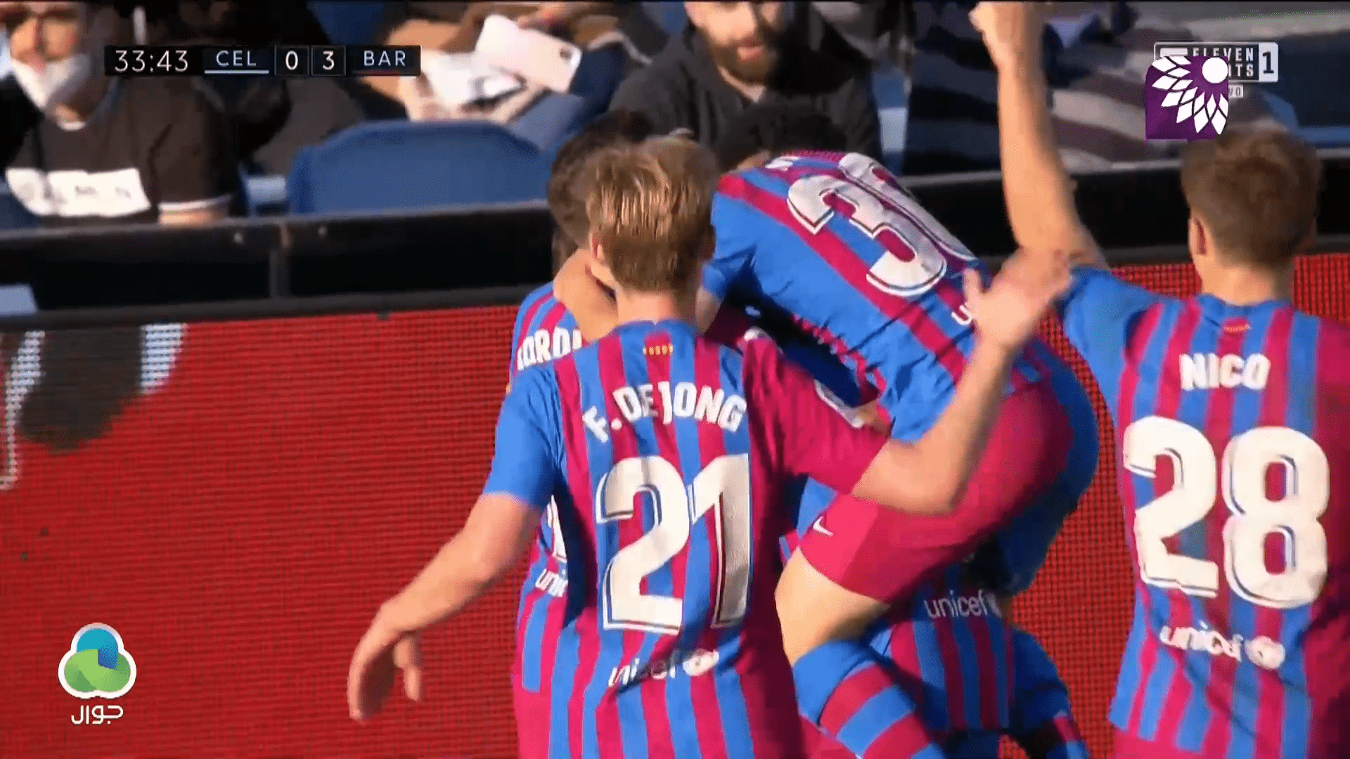 شاهد الهدف الثالث (3-0) لصالح برشلونة في شباك سيلتا فيغو