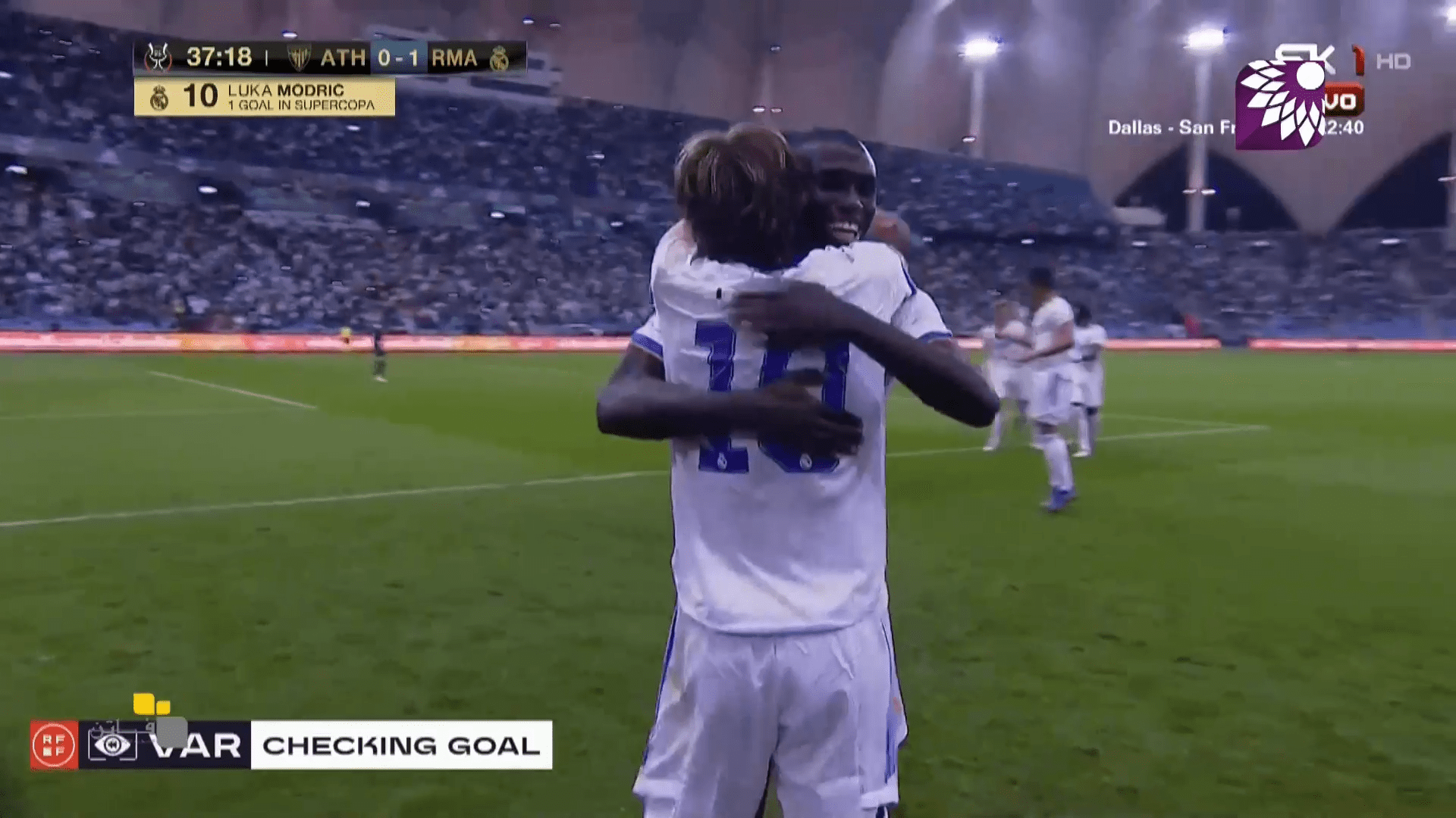 شاهد الهدف الاول (1-0) لصالح ريال مدريد في شباك اتلتيك بلباو