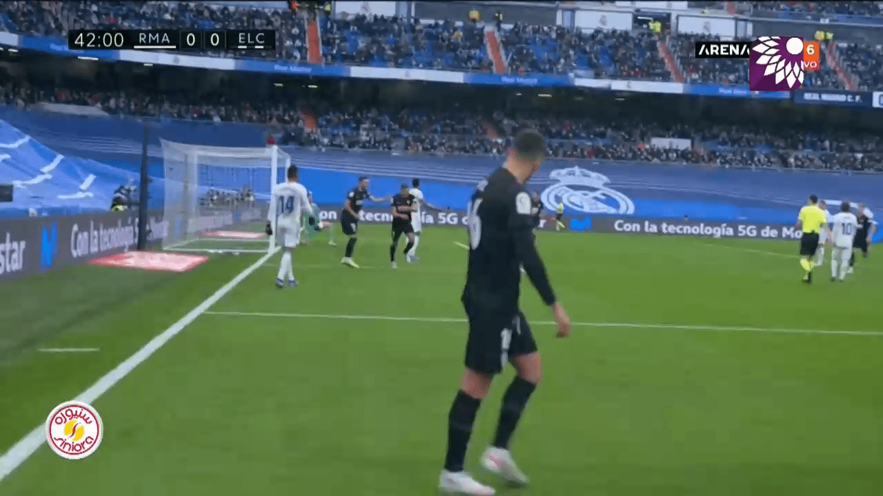 شاهد الهدف الاول (1-0) لصالح إلتشي في شباك ريال مدريد