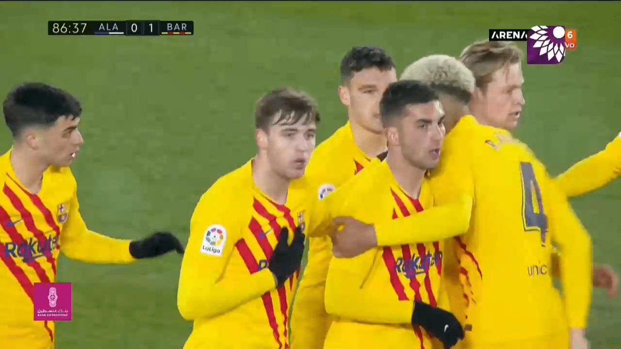 شاهد الهدف الاول (1-0) لصالح برشلونة في شباك الافيس