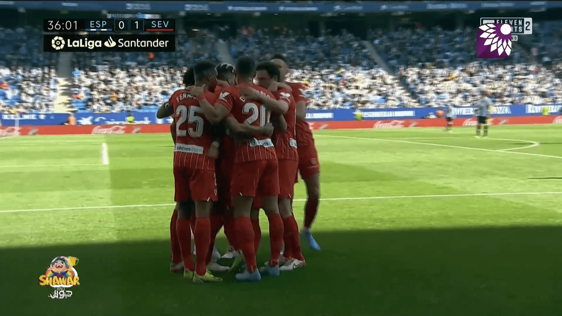 شاهد الهدف الأول (0-1) لصالح  إشبيلية في شباك إسبانيول