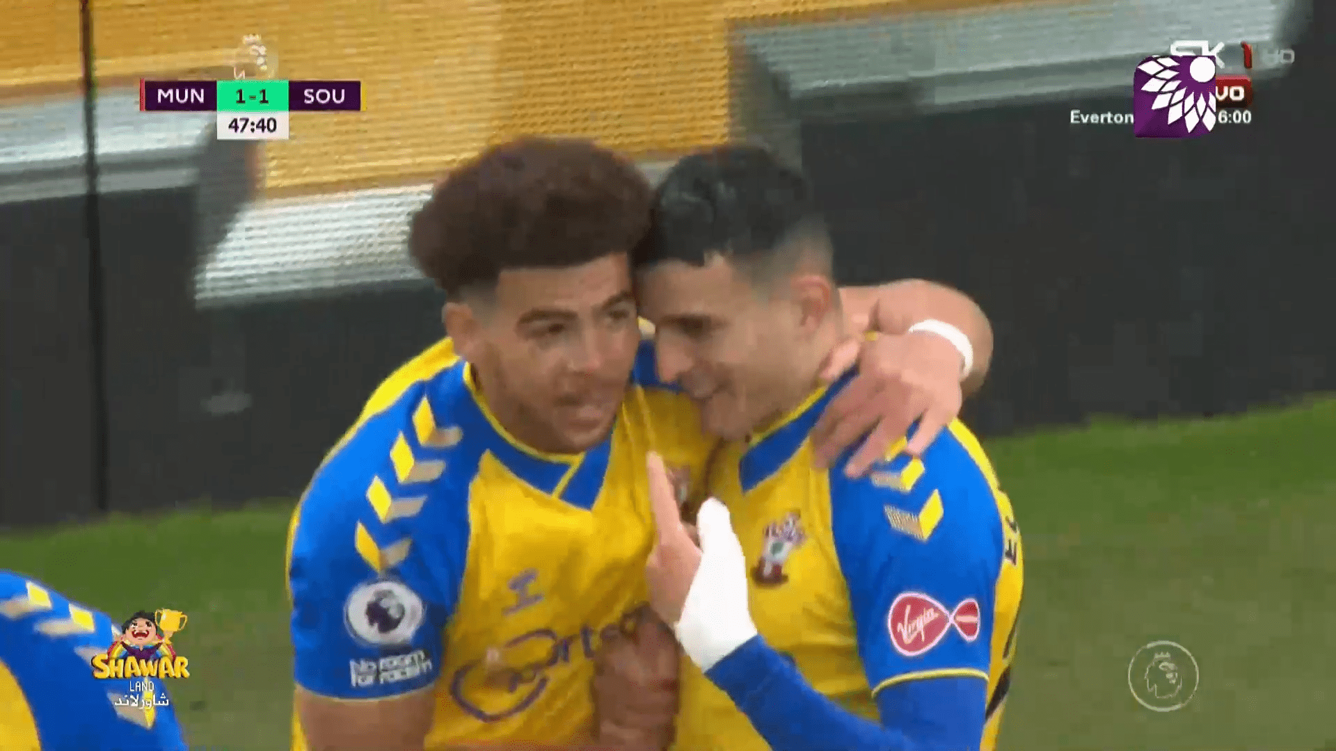 شاهد هدف التعادل (1-1) لصالح  ساوثهامتون في شباك مانشستر يونايتد