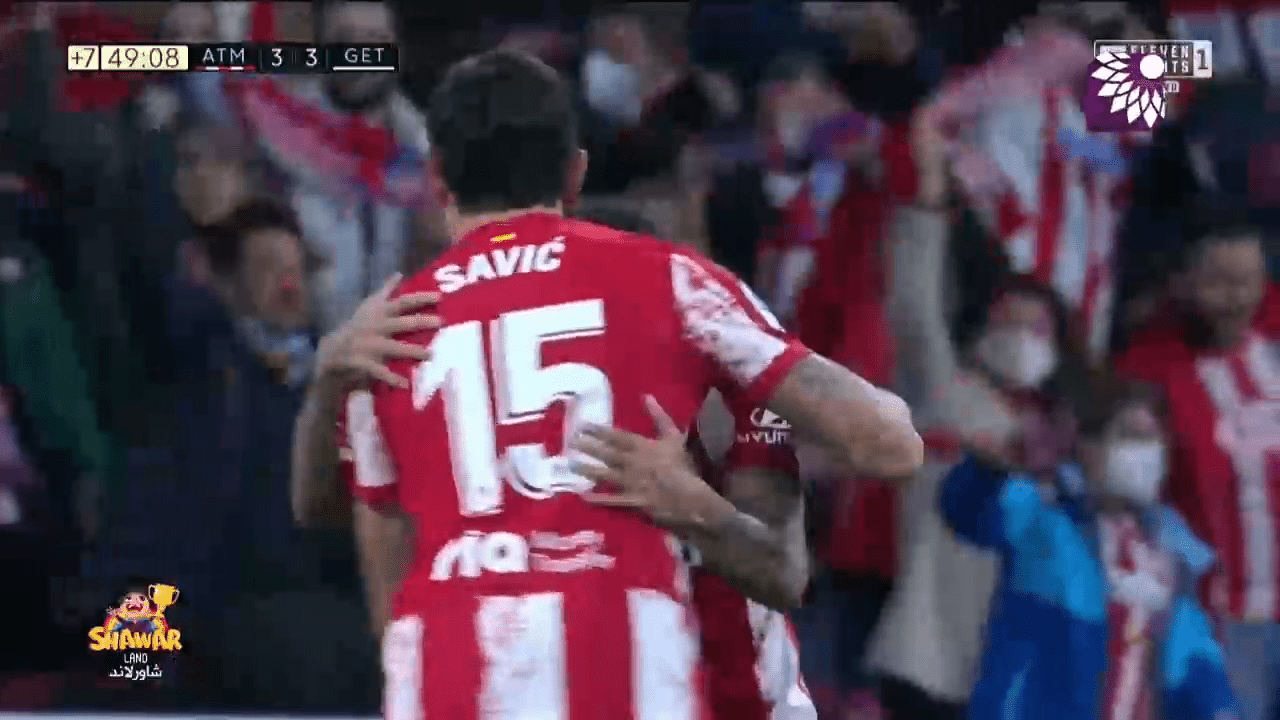 شاهد هدف التعادل الثالث (3-3) لصالح اتلتيكو مدريد في شباك خيتافي