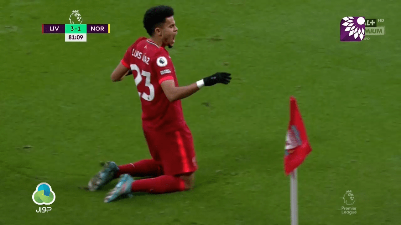 شاهد الهدف الثالث (3-1) لصالح ليفربول في شباك نوريتش سيتي