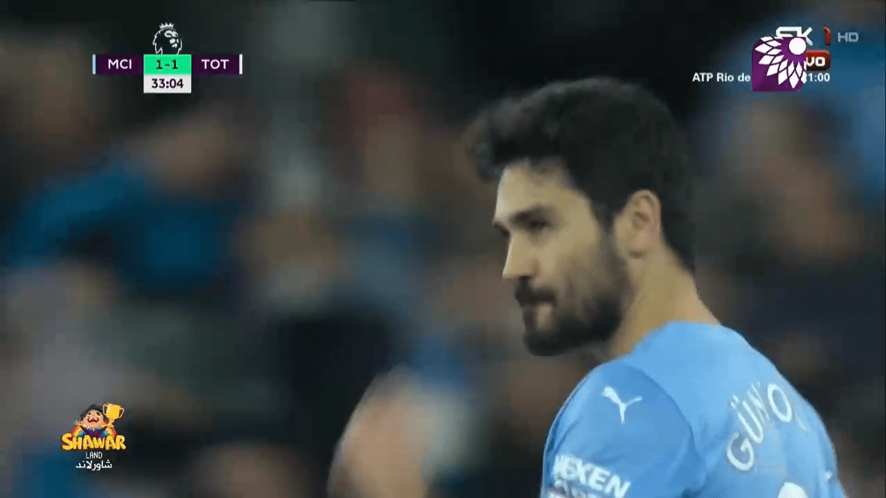 شاهد هدف التعادل (1-1) لصالح مانشستر سيتي في شباك توتنهام