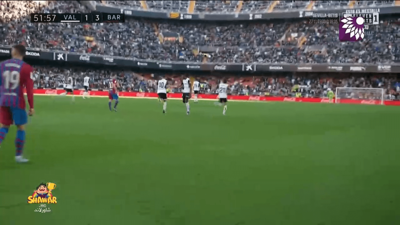 شاهد الهدف الاول (3-1) لصالح فالنسيا في شباك برشلونة