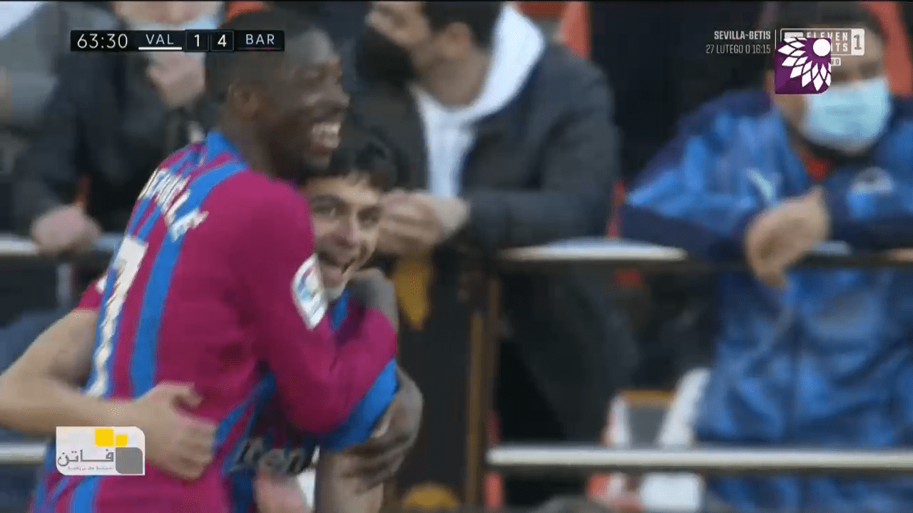 شاهد الهدف الرابع (4-1) لصالح برشلونة في شباك فالنسيا