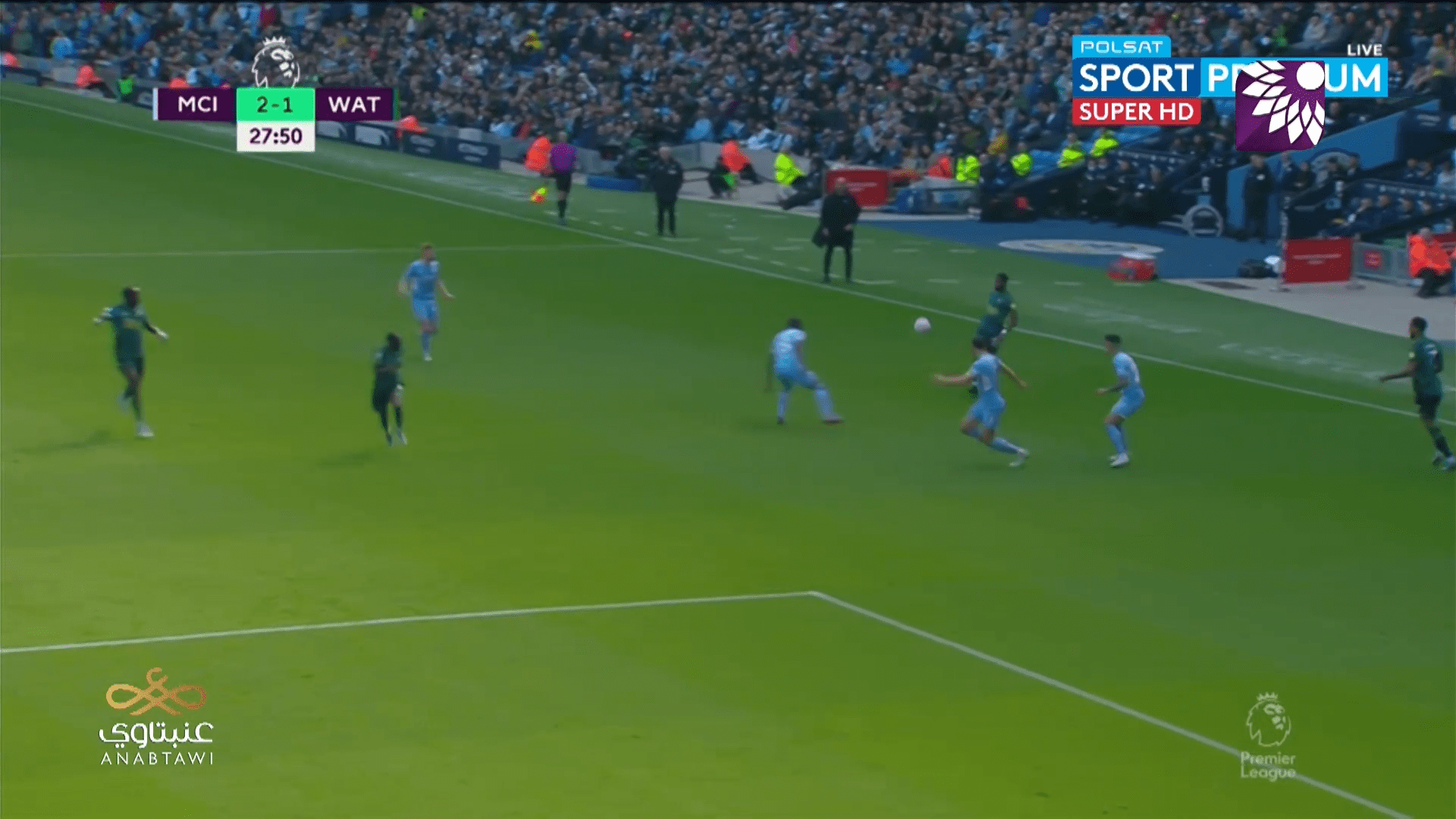 شاهد الهدف الأول (2-1) لصالح  واتفورد في شباك مانشستر سيتي