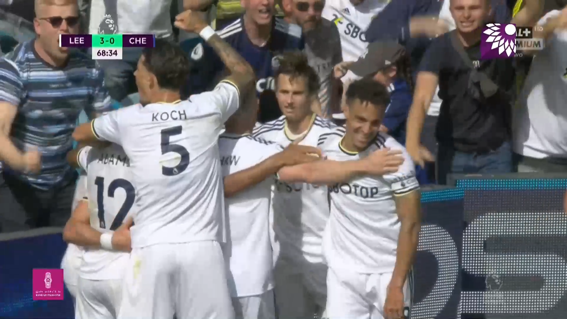 شاهد الهدف الثالث (3-0) لصالح ليدز يونايتد في شباك تشيلسي