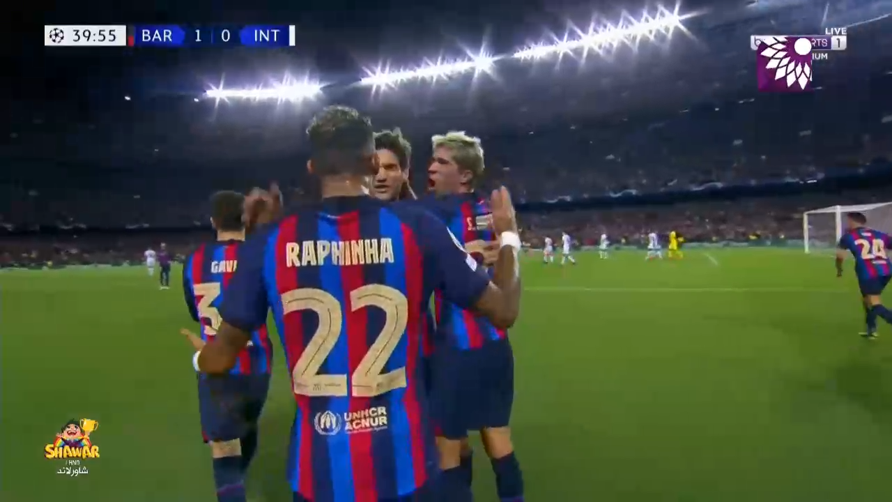 شاهد الهدف الاول (1-0) لصالح برشلونة في شباك انتر ميلان