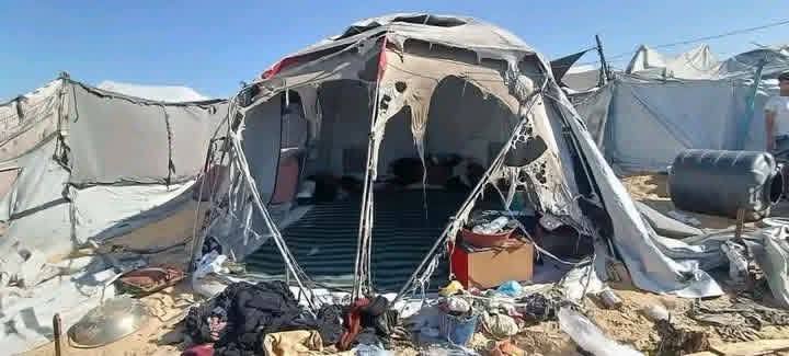وفاة طفلتين إثر حريق اندلع في خيمة للنازحين بمواصي خان يونس